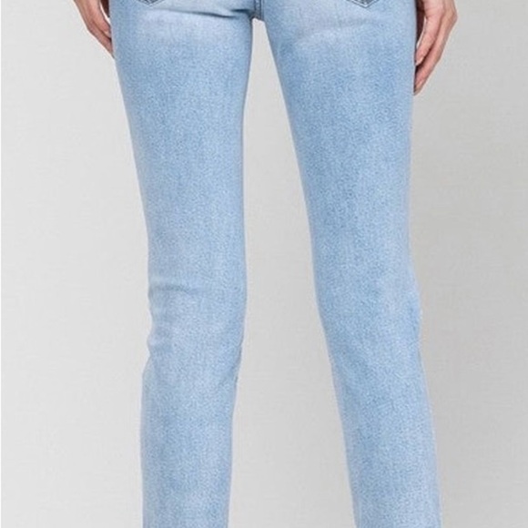 Vervet V2270 Light wash high-rise slim crop with double cuff Jeans Size 27 - Picture 3 of 16